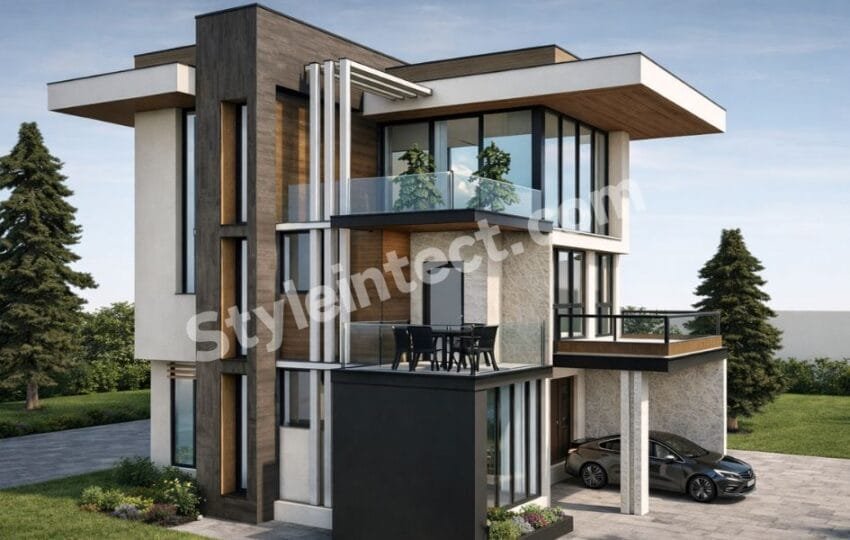 Affordable Architect Exterior Design for a Modern Three-Storey Luxury Home