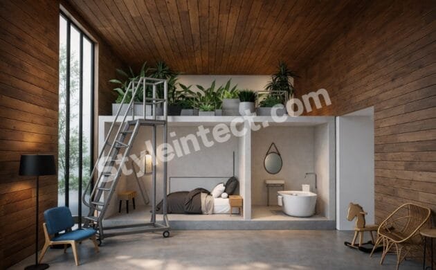 Modern Luxury Loft Bedroom Interior Design with Smart Space Planning and Contemporary Home Interior Solutions