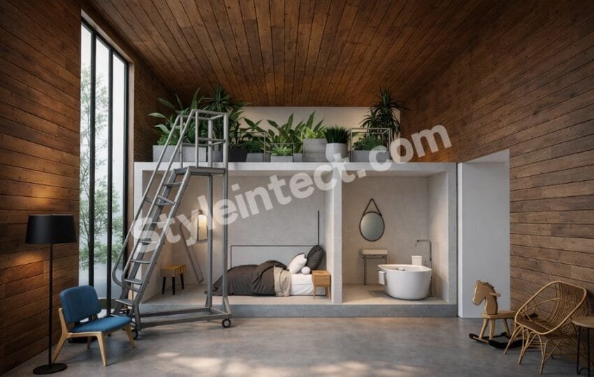 Modern Luxury Loft Bedroom Interior Design with Smart Space Planning and Contemporary Home Interior Solutions