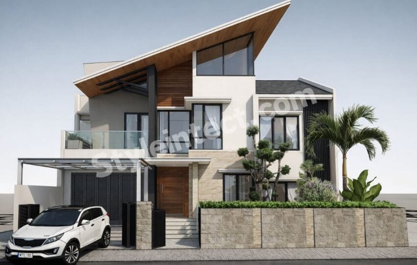 Affordable Architect Exterior Design – The Skyline Crest Modern Villa for Contemporary House Design