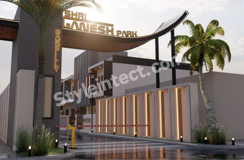 Modern Gated Community Villa Design with Luxury House Front Elevation and Contemporary Residential Planning