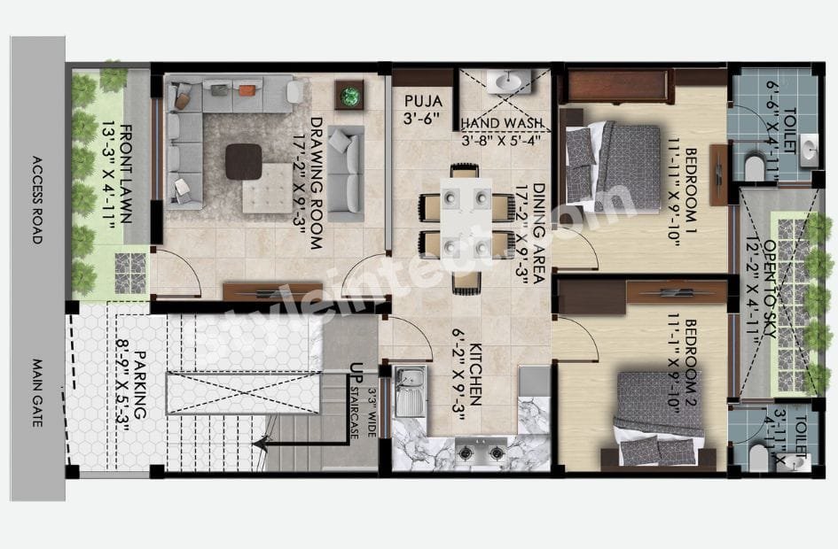 Modern 4 Bedroom Duplex House Design: A Smart, Stylish and Family-Friendly Floor Plan